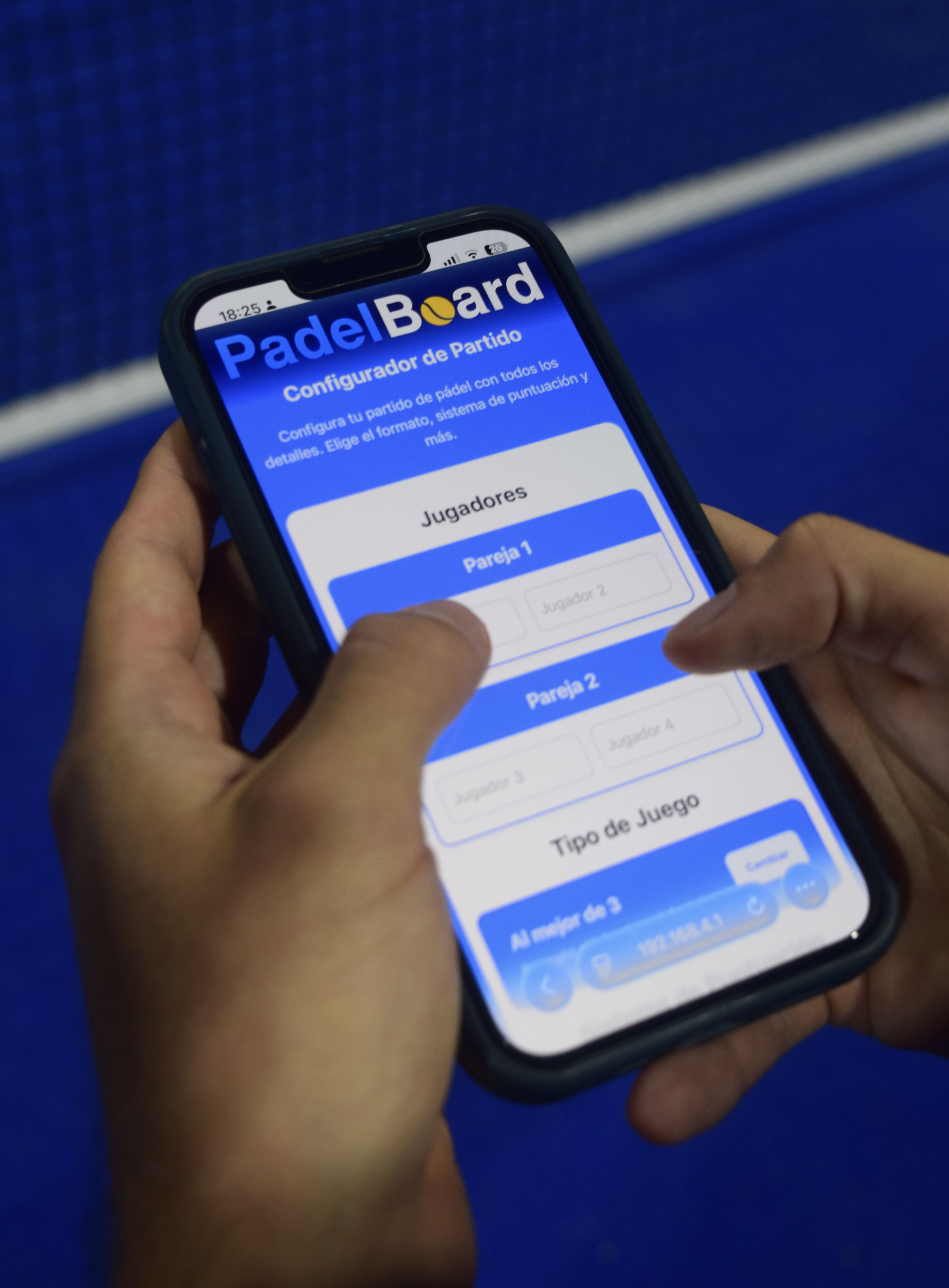 Configura el partido en la App